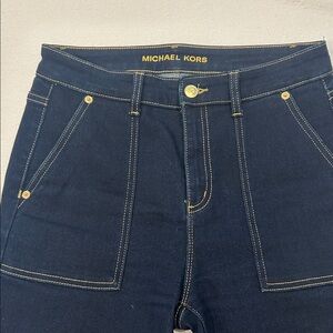 Michael Kors Navy Jeans with Gold Details